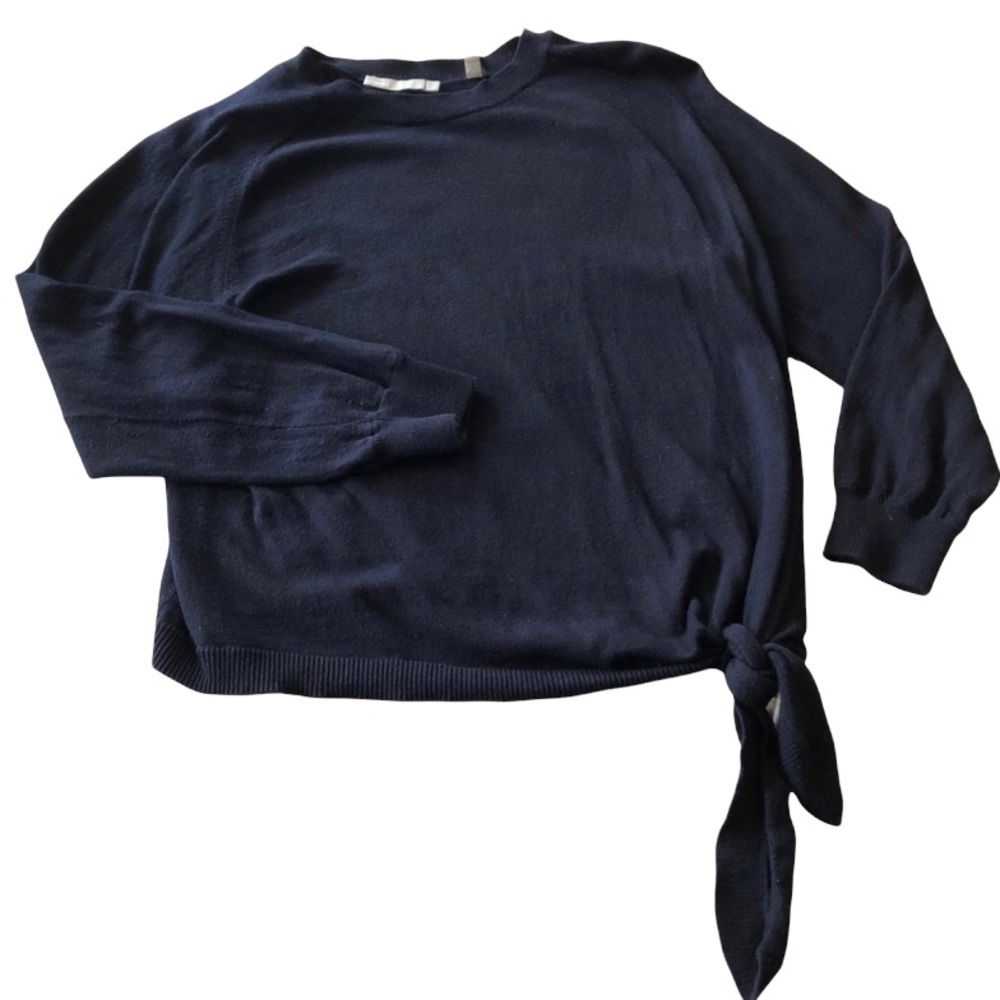 {Vince} Tie-Waist Crewneck Sweater